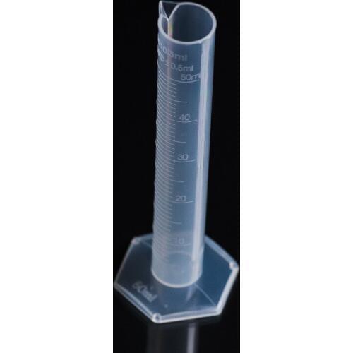 Blue line plastic measuring cylinder 50ml measuring cylinder