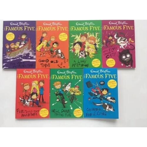 5-12 year Childrens English story book Enid Blyton the famous five book help child be reader early education book 7pc/set