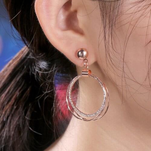Fashion Wheat Earrings Circle Earrings Unique Micro-inlaid AAA Zircon Earring For Women
