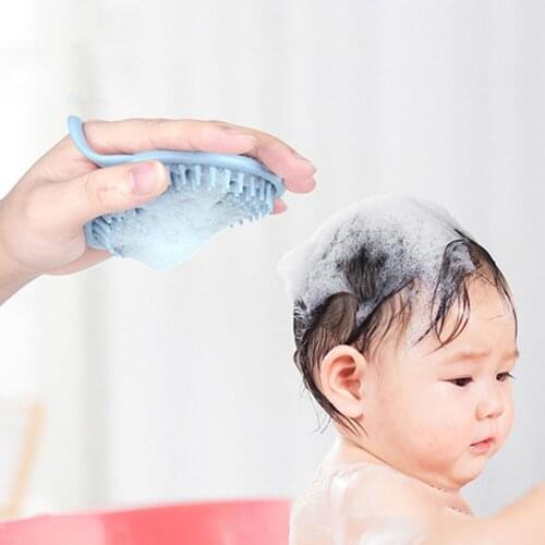 Soft Silicone Brush Baby Bath Body Hair Wash Massage Scrubber Shampoo Comb Аксессуары для душа ванна bain et douche
