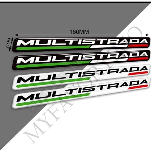 1260S For Ducati MULTISTRADA 950 1200 1260 S V4 Stickers Decal Tank Pad Protector Panniers Luggage Cases Trunk Emblem Logo