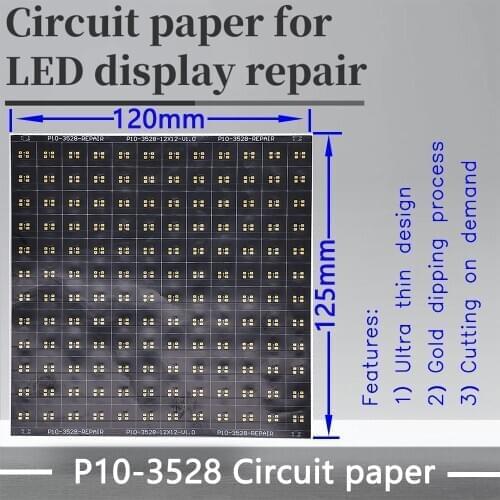 P10 Series Circuit Paper LED Module PCB Pad Repair P10-3535/3528 120X120mm Pad Paper To Repair PCB During Lnstallation
