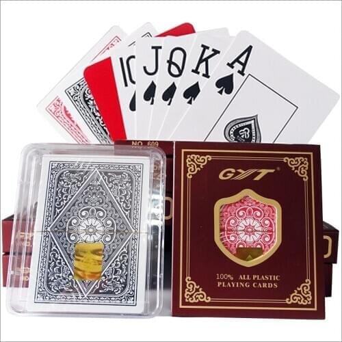 2pcs/lot GYT Poker Card,100% Plastic Playing Card, Washable double sided doll polish, Poke Size 2.48x3.46inch, Casino Quality