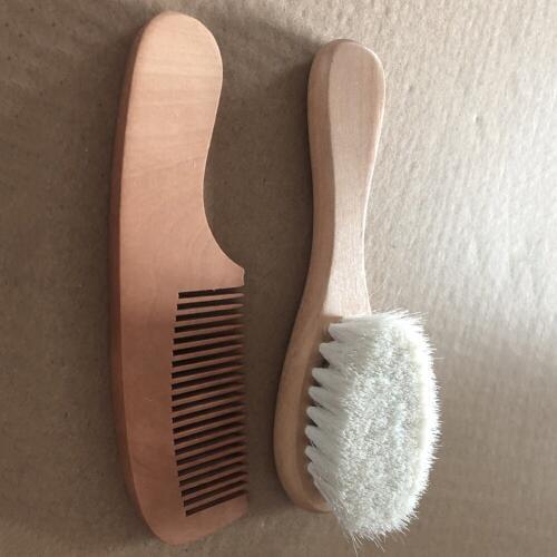 Natural Wool Baby Wooden Brush Comb Newborn Hair Brush Infant Head Massager Pet supplies