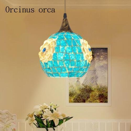 Mediterranean LED aisle restaurant personality bar small chandelier balcony staircase corridor creative Bohemia lamps