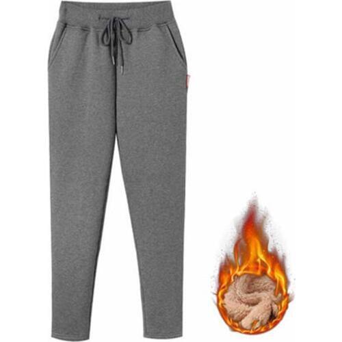 Warm cotton Trousers outer wear Women Pants Autumn Winter Plus velvet Warm Sports Pants Plus Size Womens Harem Pants 4XL F1227