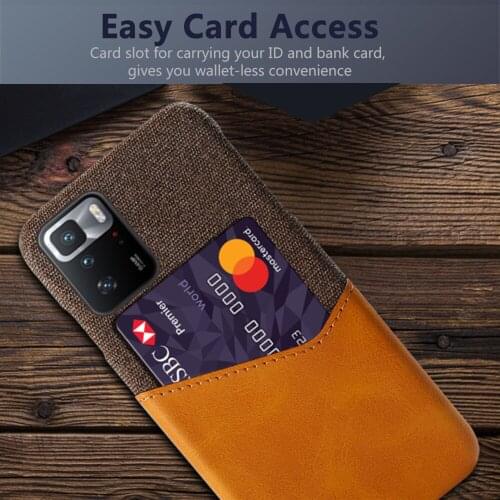 Cloth Texture Card Slot Cover For Xiaomi Poco X3 GT Funda Luxury Febric Slim Antiskid Case For Xiomi POCO X3GT 6.6" 2021 Coque