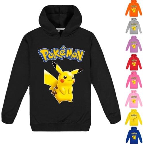 Takara Tomy Pokemon Go Anime Pikachu Print Baby Boys Girls Hoodies Sweater +Pants 2pcs Set Toddler Outfit Casual Clothing