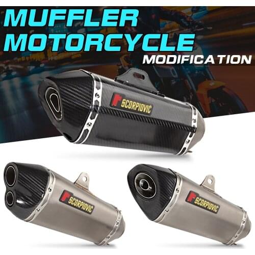 51mm Universal Modified Motorcycle Exhaust Pipe Small Hexagon Classic Silencer Type for TMAX530 F800GS ZXR650with DB killer