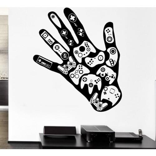 Game Handle Sticker Gamer Decal Gaming Posters Gamer Vinyl Wall Decals Parede Decor Mural Video Game Sticker