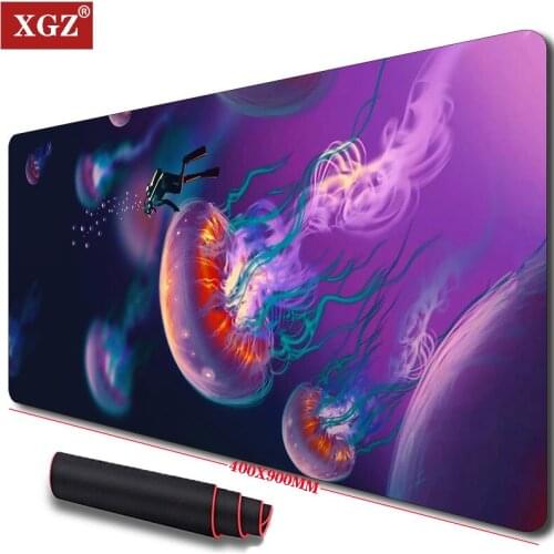 XGZ Sci-Fi Space Mouse Pad 900x400x3mm Cloud Game Mouse Pad Computer Desk Padmouse Keyboard Colorful Locrkand Play Pad Csgo