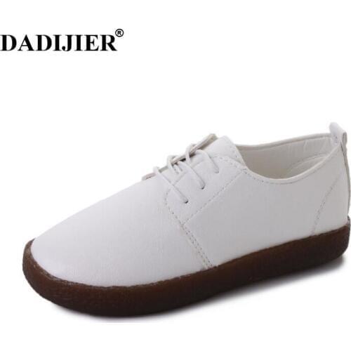 DADIJIER Women basic Boots Genuine Leather Lace up Ladies Moccasins Short Boots Ankle Boots for Women Footwear Flats Shoes wyq77