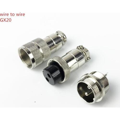 1Set GX20 wire to wire aviation connector plug male and female metal circular quick connector