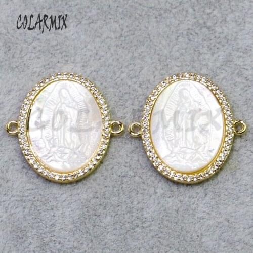 10 pieces Virgin Mary pendant Virgin Mary zircon beacelets pendants wholesale jewelry for women pendants for DIY 5162