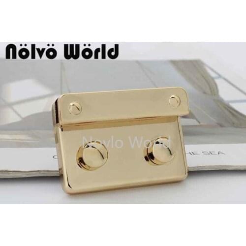 2-10pcs 54*39mm Light gold snap lock bag lock Purse Lock handbag lock clutch lock purse hardware