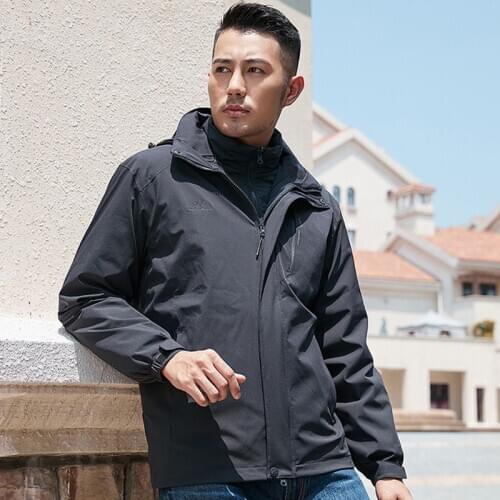 2020 Waterproof Coat Windproof Warm Solid Color Lightweight Hooded Zipper Fashion man Coat Outdoor Sportswear Male Winter Jacket