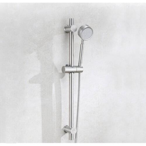 304 Stainless Steel Shower Rod Combo Single Function Hand Shower Head 1.5M Shower Hose Shower Kit Bathroom Shower Head Set