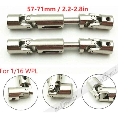 57-71mm / 2.2-2.8in Metal Front & Rear Drive Shaft For 1/16 WPL B14 B14K B16 B16K B24 B24K B36 B36K C14 C14K C24 C24K RC Car
