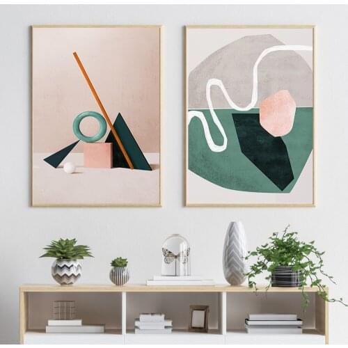 Abstract Geometric Shape Object Wall Art Canvas Painting Nordic Posters and Prints Wall Pictures for Living Home Decoration