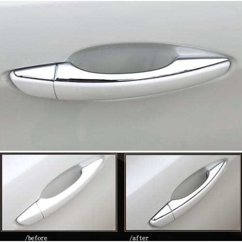 For Peugeot 3008 5008 GT 2017 2018 2019 ABS Chrome Exterior Door Handle Decoration Strip Cover Trim 8pcs Car Styling Accessories