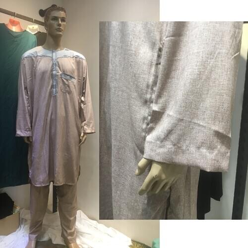 Free shipping Fashion Islam Vetemet Islamique Homme Muslim Sets Kleding Prayer Garment Kanftan Djellaba Abaya Saudi Arab For men