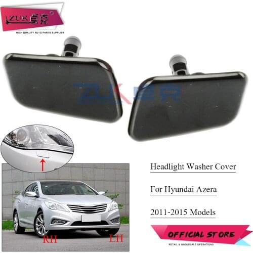 ZUK For Hyundai Grandeur Azera (HG) 2011-2015 Car Headlight Lamp Washer Cover Cleaning Nozzle Cap Case Shell Unpainted