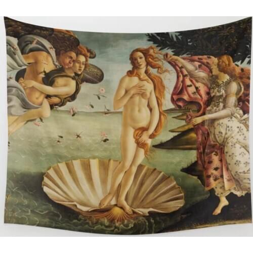 The Birth Of Venus By Sandro Botticelli Tapestry Wall Hanging Beach Towel Throw Blanket Picnic Yoga Mat Tapestries Home Decor