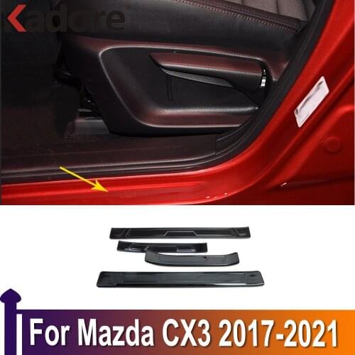 For Mazda CX3 CX-3 2020 2019 2018 2017 Stainless Steel Outer Door Sill Scuff Plate Trim Car Accessories Styling