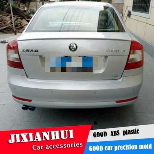 For Octavia Spoiler 2006-2013 Skoda Octavia Spoiler ACKyw ABS plastic Material Car Rear Wing Color Rear Spoiler