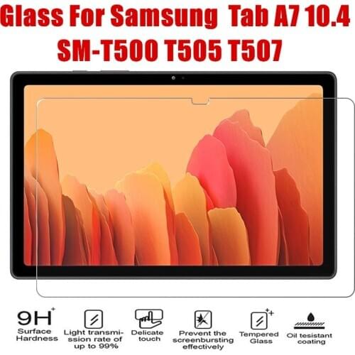 For Samsung Galaxy Tab A7 10.4 (2020) SM-T500 / SM-T505 10.4" inch Screen Protector Tempered Glass Tablet Guard Film