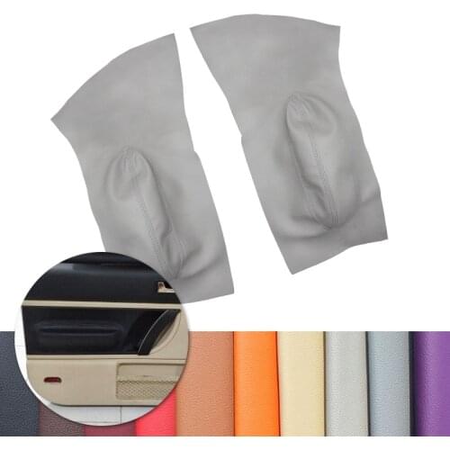 For VW Beetle 1998 1999 2000 2001 2002 - 2010 Car Interior Front 2 Door Armrest Panel Cover Microfiber Leather Decor Color Gray