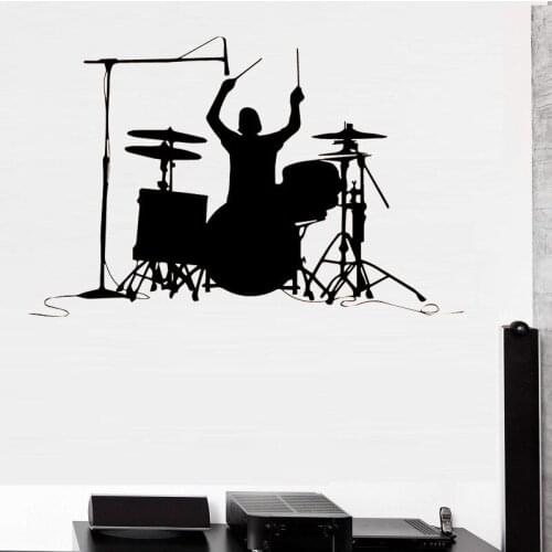 House decoration wall decals Drums Accessories For Home Decor Sticker bedroom decor Mural Decorative Vinyl Wall Stickers PW21