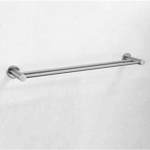 Higold Double Pole Towel Holder Toilet Paper Container Waterproof Stainless Steel Bathroom Storage Set - 1