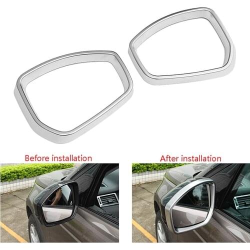 Chrome Side Rearview Mirror Frame Cover Trim for Land Rover Discovery Sport 2015-2018 Range Rover Evoque 2012-2018