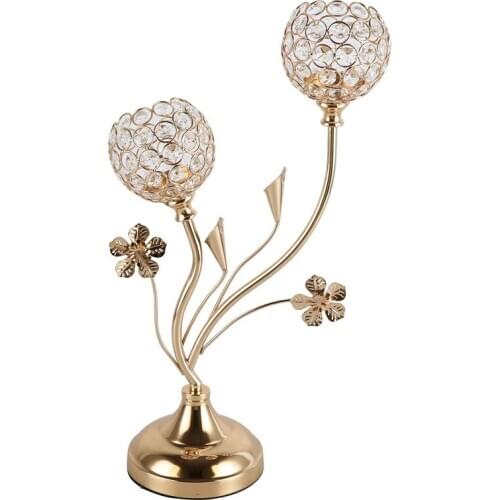 Crystal Candlestick Wedding Centerpiece Candelabra Dinner Deco Luxurious Romantic Candleligh