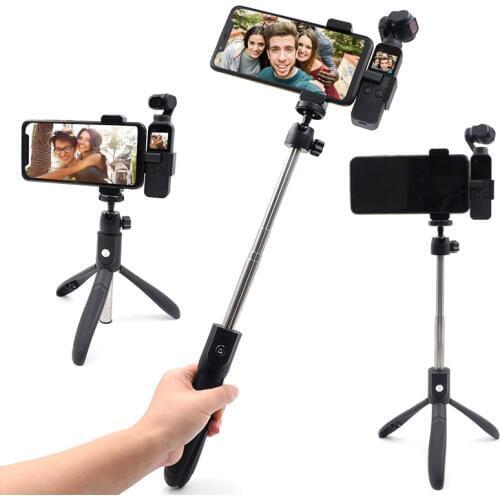 OSMO Pocket Tripod Handheld Gimbal Extension Stick Rod Pole Scalable Holder Mount Smartphone Selfie Stick 360 Degree