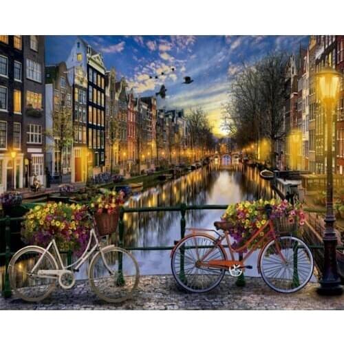 GATYZTORY 40x50cm DIY Framed Oil Painting By Numbers Landscape Pictures Canvas Painting For Living Room Wall Art Home Decor