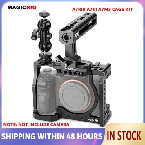 MAGICRIG DSLR Camera Cage with NATO Handle and Ball Head for Sony A7RIII /A7RII /A7II /A7III /A7SII /A7M3 Camera Extension Kit