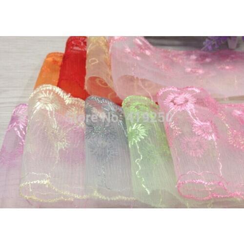145yard 8.5cm wide embroidered Lace trimming Flower lace wedding craft many colors