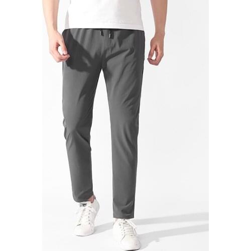 Summer Mens Pants High-quality Nylon Stretch Casual Nine-point Mens Sports Casual Pants Slim Straight-leg Pants Mens Pants