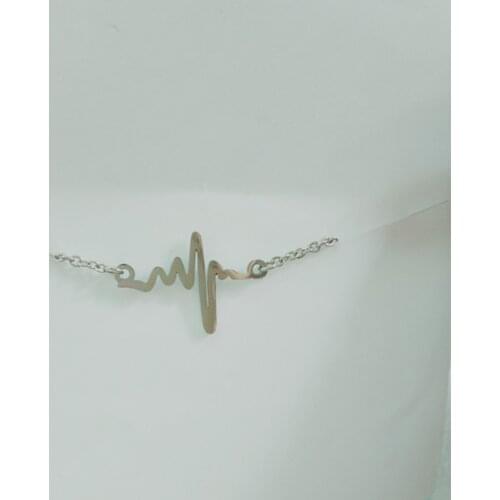 Medical ECG Bracelet Stethoscope Heartbeat Bracelets for Women Girls Lady Stainless Steel Nurse Bracelet Pulseira Feminina