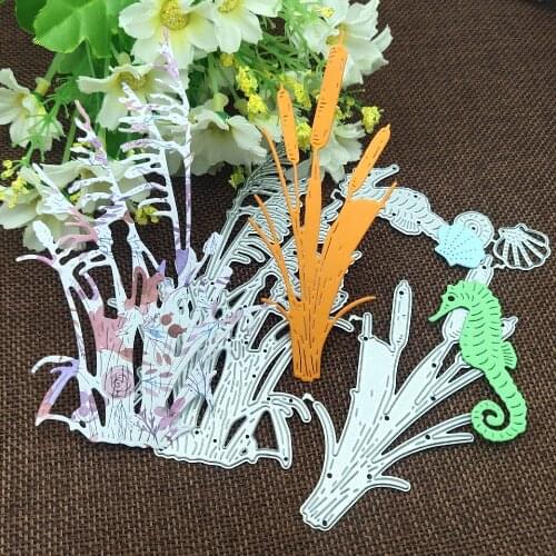 3pcs Dies Cut Ocean Metal Cutting Die Stencils for DIY Scrapbooking Album Decorative Embossing Handmade Paper Cards Gift