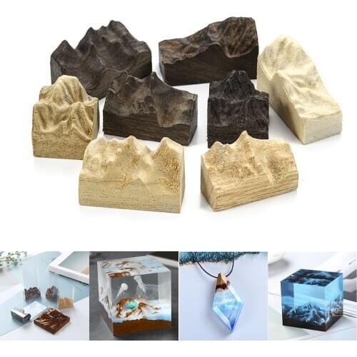 Crystal Epoxy Resin Mold Mountain Model Mold Sandalwood Snow Mountain Peak Wood Mould For Jewelry Making Supplies Accessories