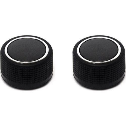 Rear Radio Volume Control Knob Pair Chrome For Buick Cadillac Chevy GMC BR