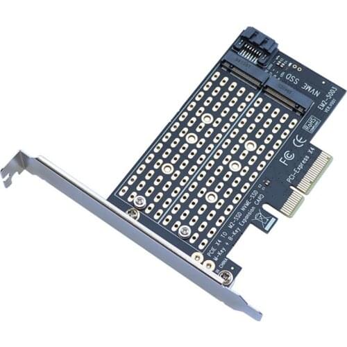 Add On Cards PCIE To M2/M.2 Adapter SATA M.2 SSD PCIE Adapter SSD M2 To SATA PCI-E Card M Key +B Key NVME/M2 PCI E Adapter