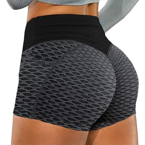 COZOK Women High Waist Gym Shorts Push Up Sport Leggings Stretch Phone Pockets Running Fitness Clothing Seamless Yoga Hot Pants