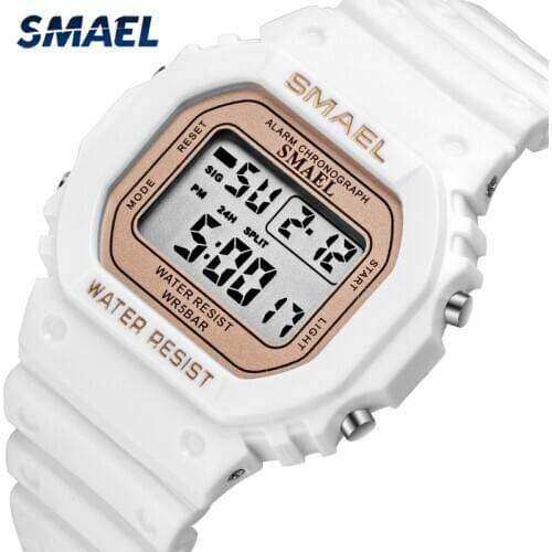 SMAEL Fashion Sport Watch Women Luxury Brand LED Digital Wristwatch Casual Waterproof Ladies Watches Outdoor Relogio Feminino