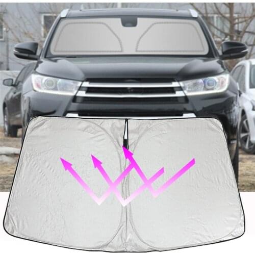 Car Sunshade For Toyota Highlander 2008~2014 2015~2019 Car Windshield Sun Protection Cover Car Front Windshield Cover