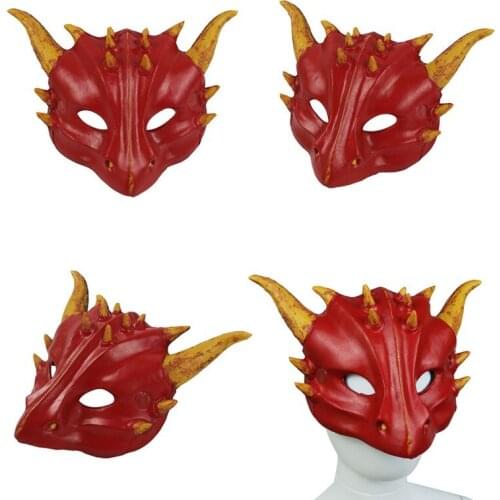 Scary Animal Dragon Mask Halloween Cosplay Mask Halloween Christmas Party Gift for Adult Kids Film Theme Mask
