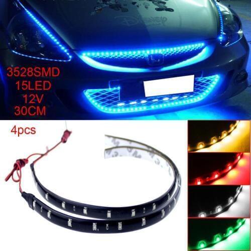 LED Strip Lights 30CM Waterproof 3528 SMD Bar Led Strips String For Car Auto Daytime Running light Decoration lamp Tape Ribbon